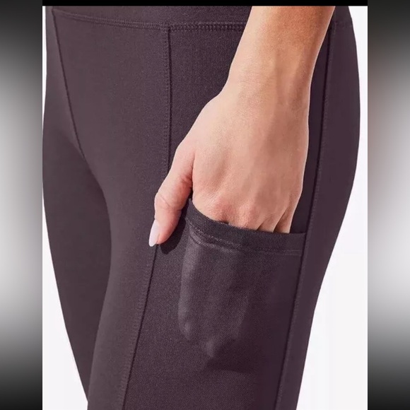 Mondetta Womens Active Legging High Waisted Yoga - Size L - Purple - Picture 10 of 12